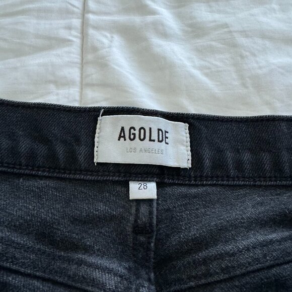 Agolde Black/Washed out Black Jeans. - Picture 2 of 13